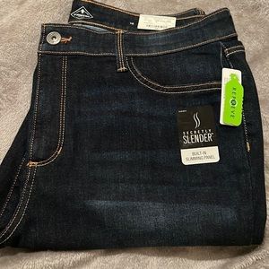 St. John’s Bay skinny jeans, size 16, dark wash